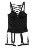Marlies Dekkers lace-up detail corset - Black