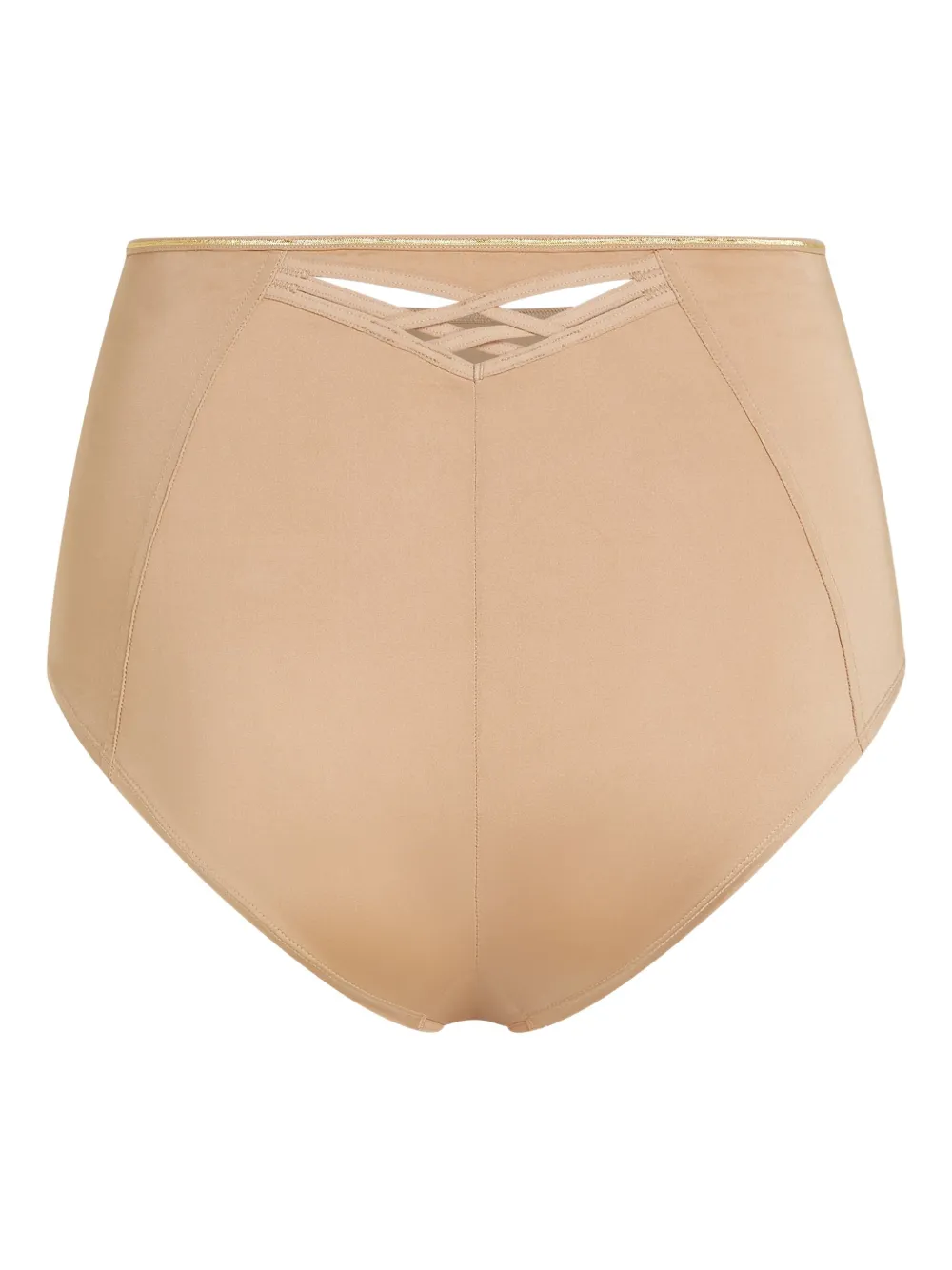 Marlies Dekkers High waist slip met gekruist detail - Beige