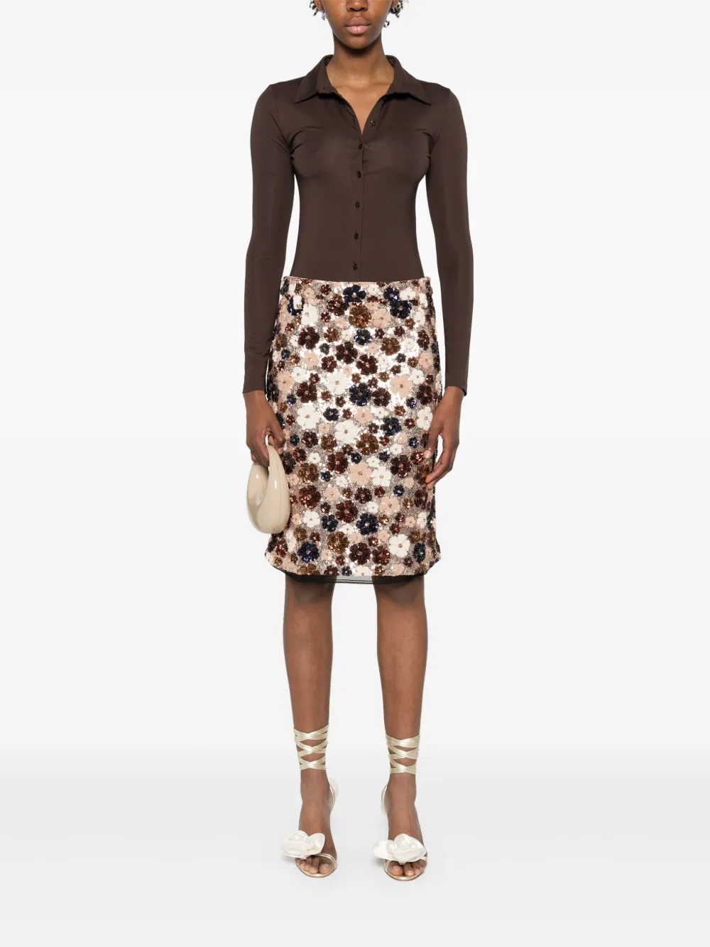 Nº21 jupe à ornements de sequins | Jupes taille haute | Image 2