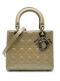 Christian Dior Pre-Owned 2012 Medium Patent Cannage Lady Dior satchel - Brown