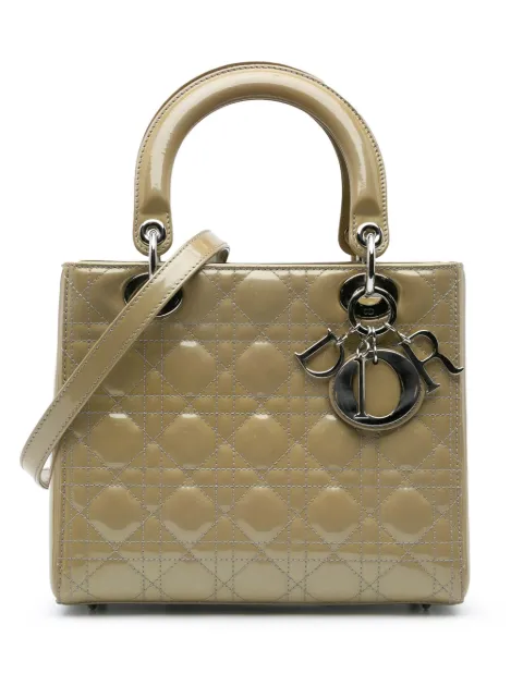 Christian Dior Pre-Owned 2012 Medium Patent Cannage Lady Dior satchel