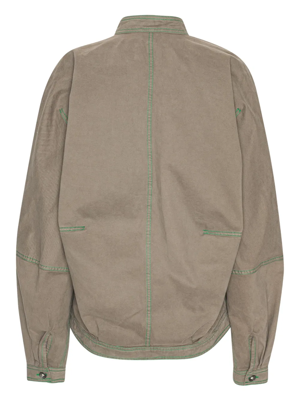 Henrik Vibskov Dart denim jack met contrasterend stiksel Bruin
