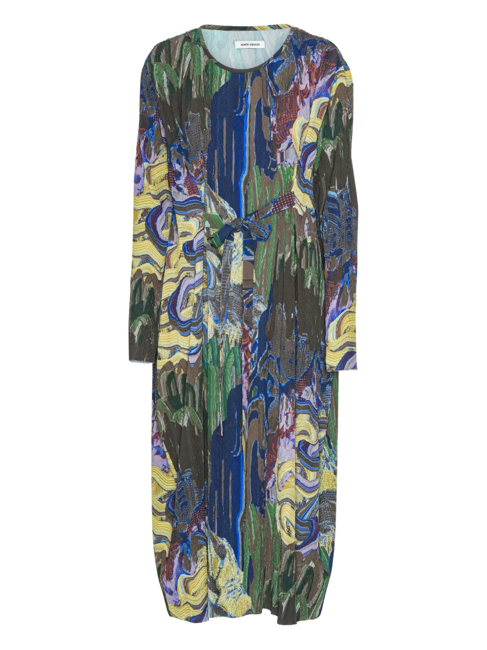 Henrik Vibskov O abstract-print midi dress Blauw