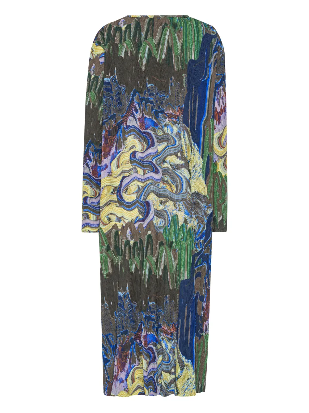 Henrik Vibskov O abstract-print midi dress Blauw
