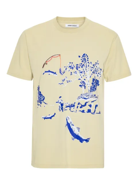 Henrik Vibskov fishing-scene print T-shirt