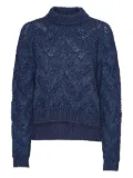 Henrik Vibskov high-neck open-knit sweater - Blue