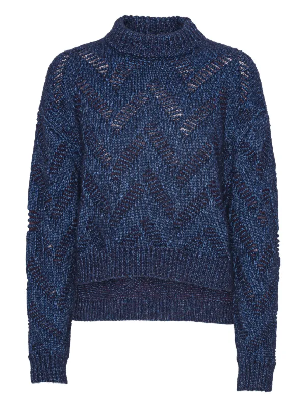 Henrik Vibskov high-neck open-knit Sweater Blue FARFETCH TR