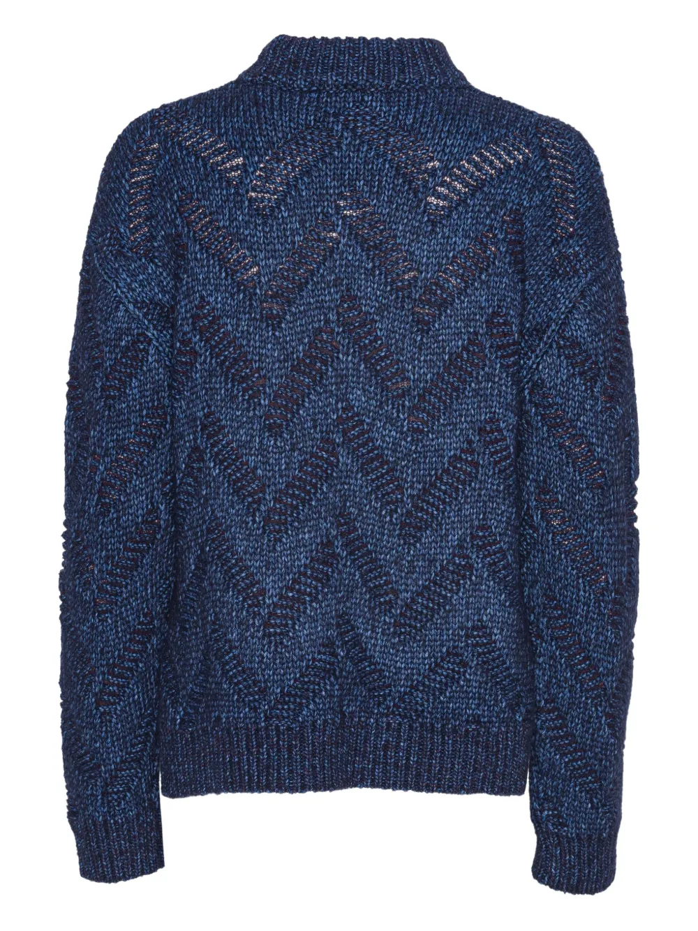 Henrik Vibskov High-neck Open-knit Sweater In Blue
