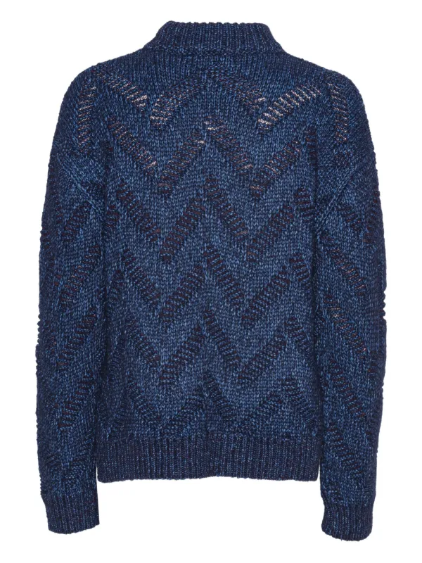 Henrik Vibskov high-neck open-knit Sweater Blue FARFETCH CZ