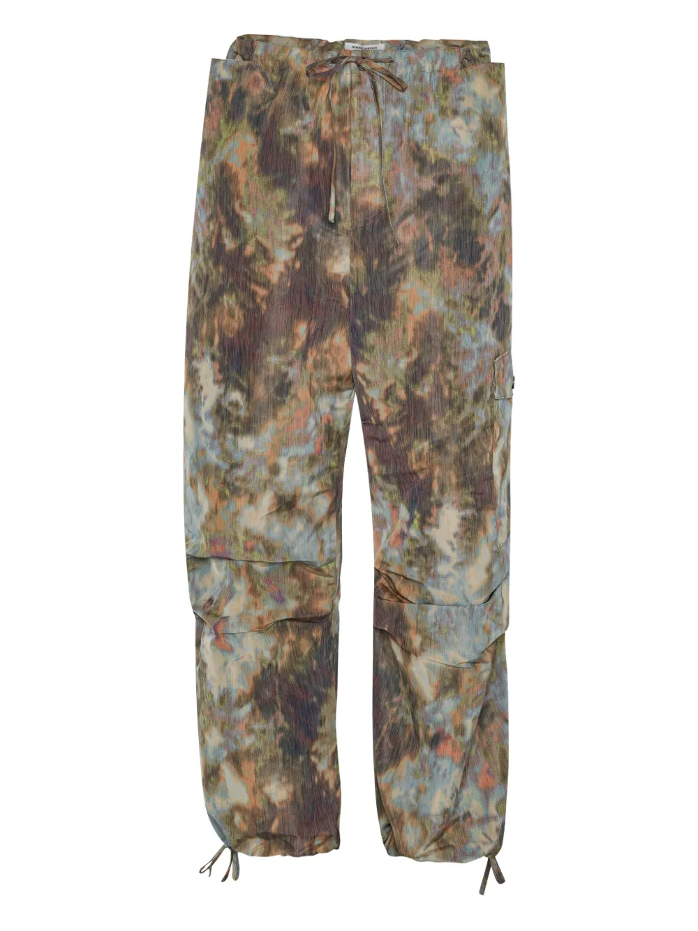 Henrik Vibskov Field broek met camouflageprint Bruin