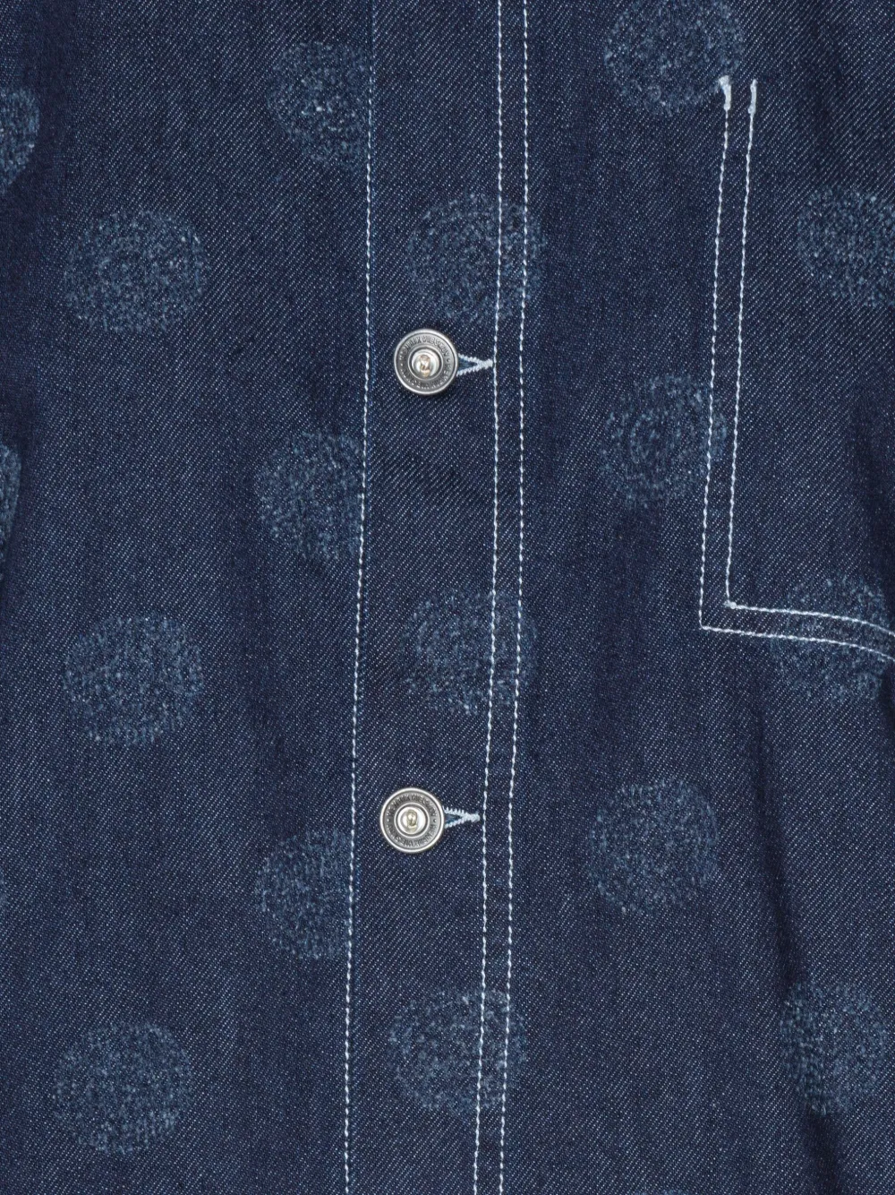 Henrik Vibskov Dart denim jack met puntige neus Blauw
