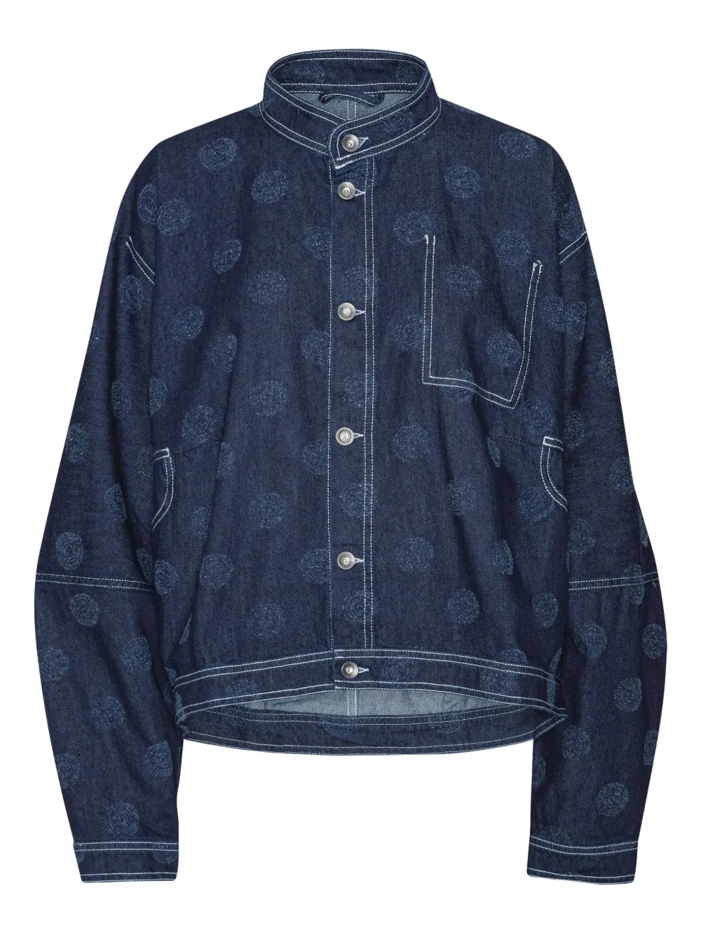 Henrik Vibskov Dart denim jack met puntige neus Blauw