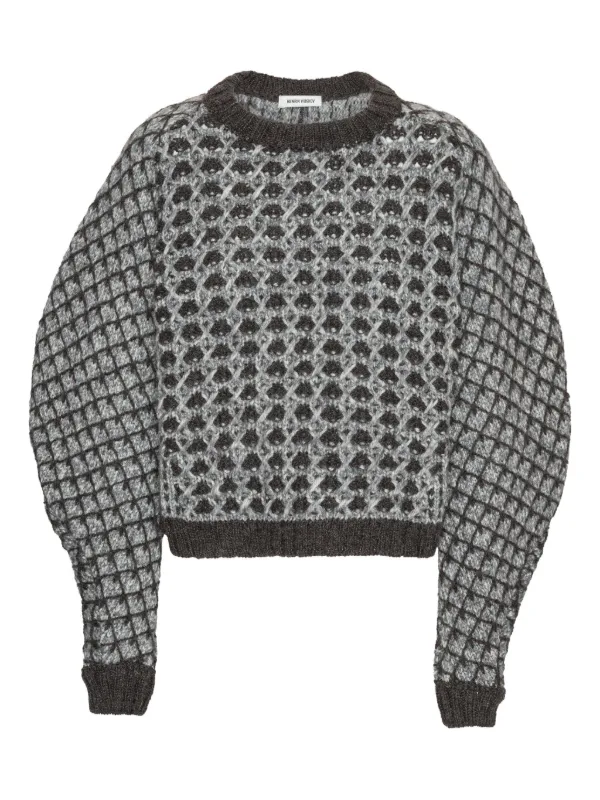 Henrik Vibskov Textured long-sleeve Sweater Brown FARFETCH PH