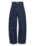 Henrik Vibskov needle-punch dot jeans - Blue