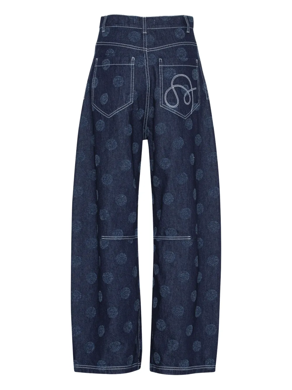 Henrik Vibskov Jeans met stippen - Blauw
