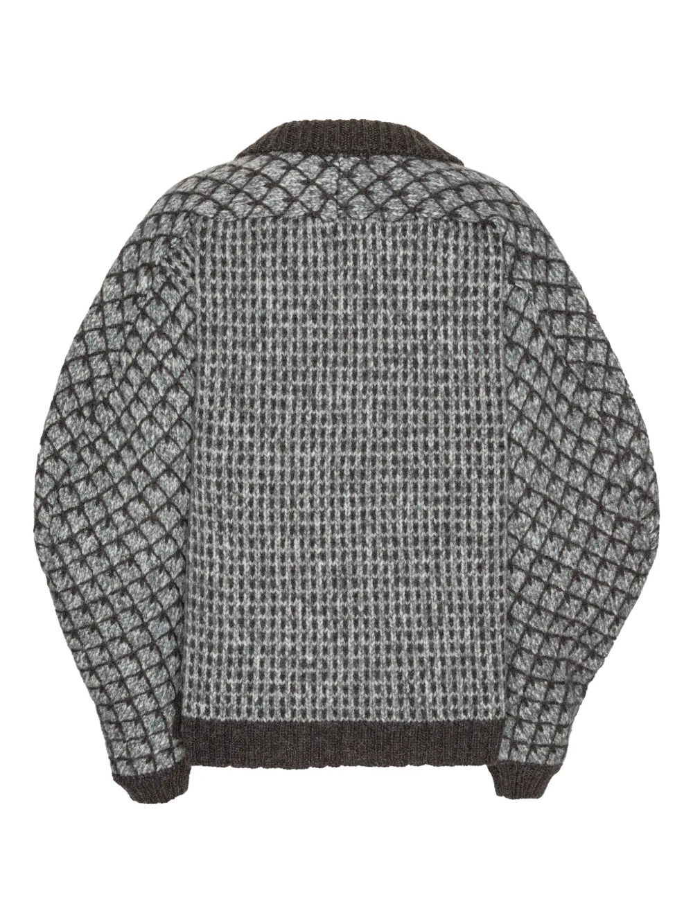 Henrik Vibskov Vest met diamantpatroon Bruin