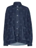 Henrik Vibskov needle-punch dotted denim shirt - Blue