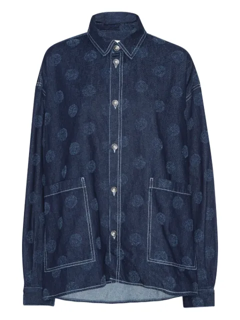Henrik Vibskov needle-punch dotted denim shirt