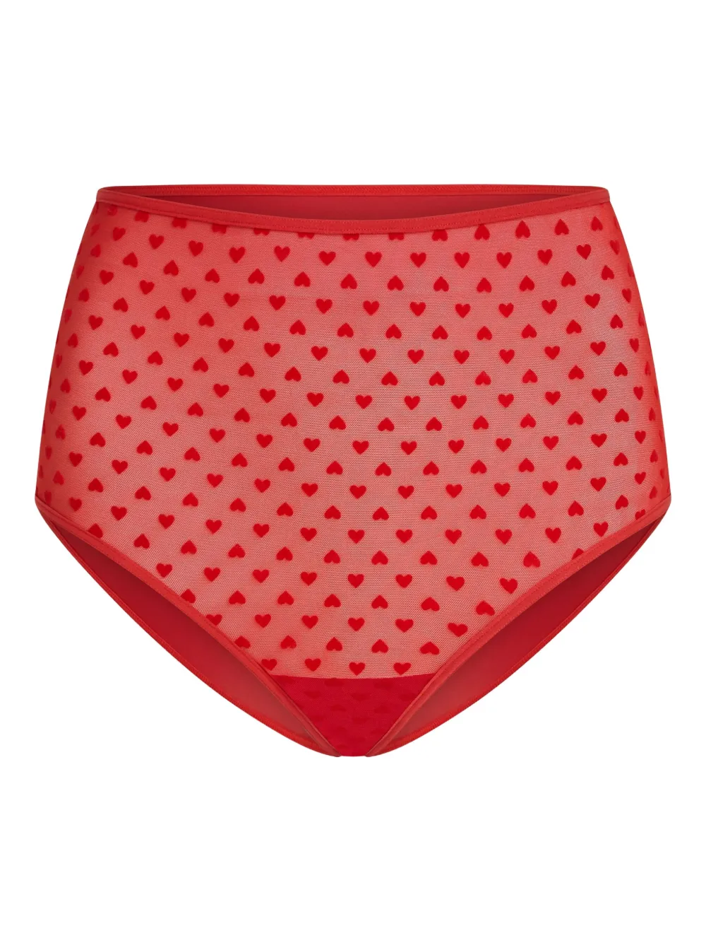 Marlies Dekkers Heart-pattern High-waist Briefs In Red