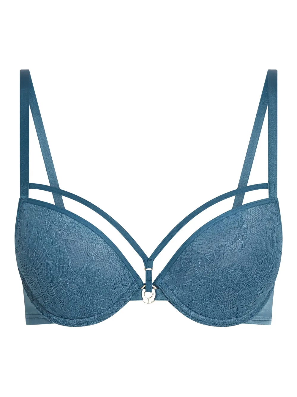Marlies Dekkers Padded Push-up Lace Bra In Blue