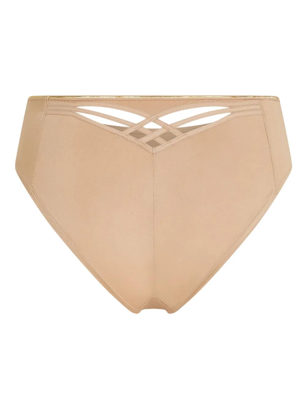 Marlies Dekkers Braziliaanse slip met gekruiste band - Beige