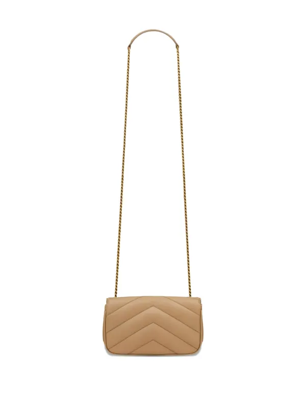 Saint Laurent Mini Loulou Crossbody Bag | Neutrals | FARFETCH