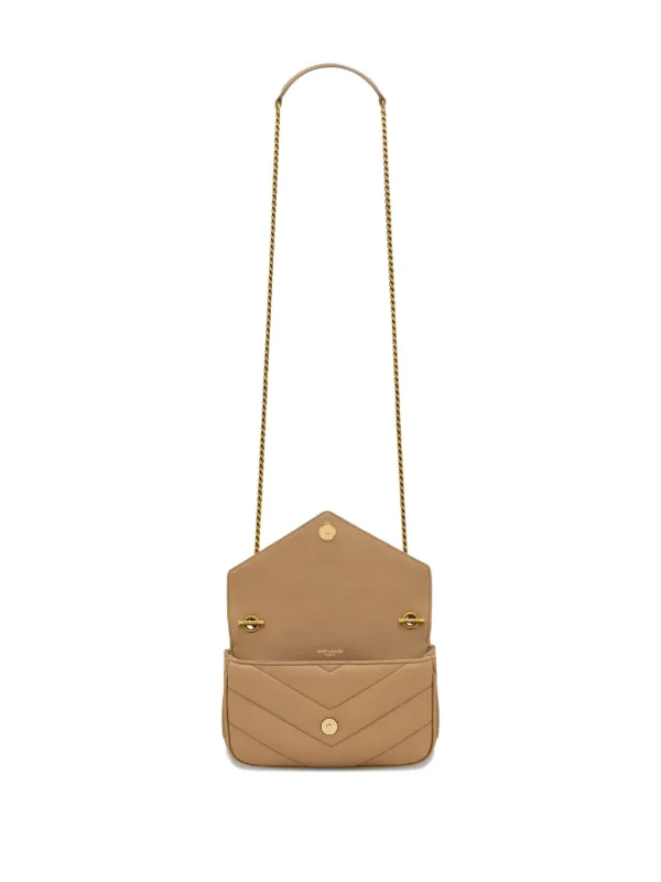Saint Laurent Mini Loulou Crossbody Bag | Neutrals | FARFETCH