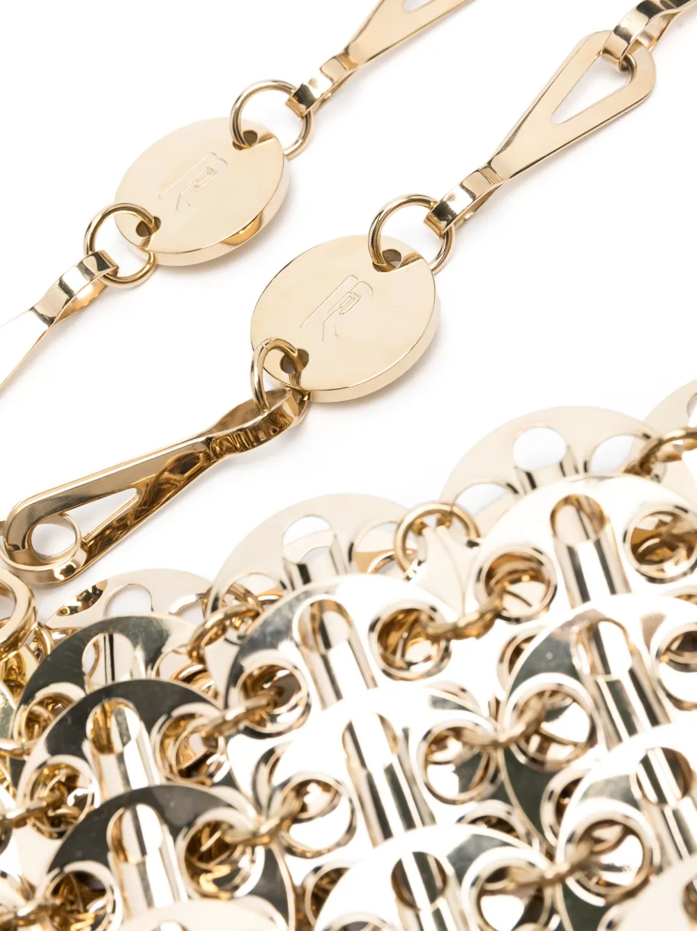Rabanne 1969 schoudertas met schakelketting Goud