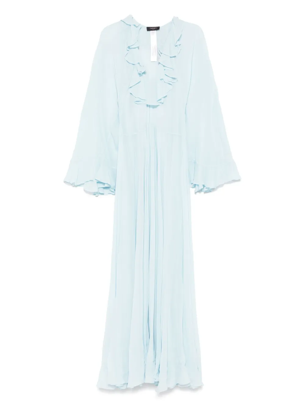 TWINSET Maxi-jurk met ruches detail Blauw