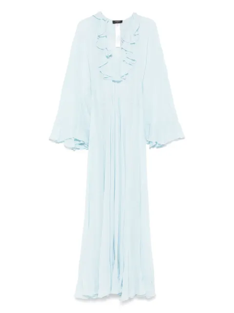 TWINSET vestido largo con detalle de volantes