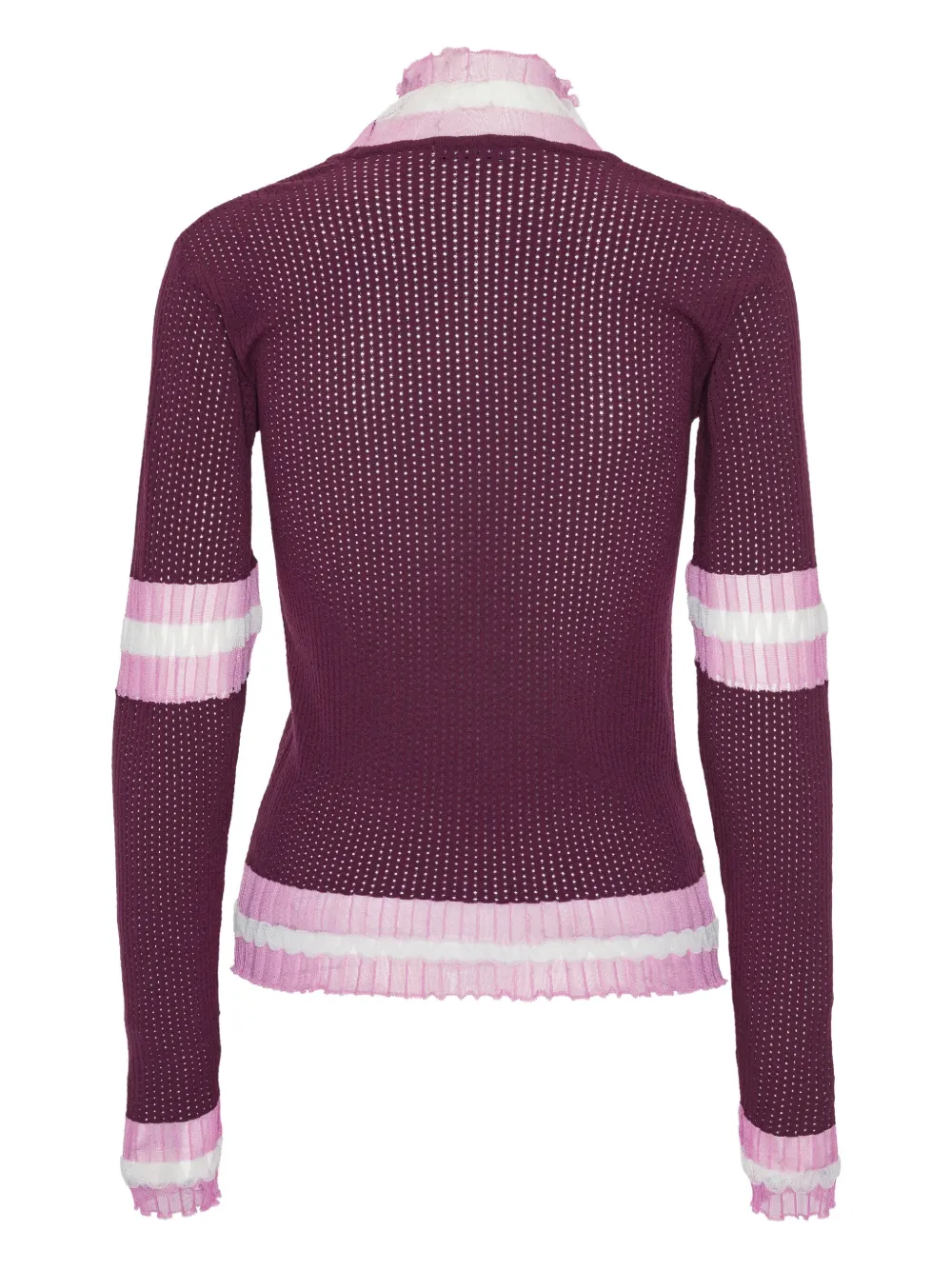 Henrik Vibskov ruffled-trim perforated  jumper | Knitted Sweaters | Image 2