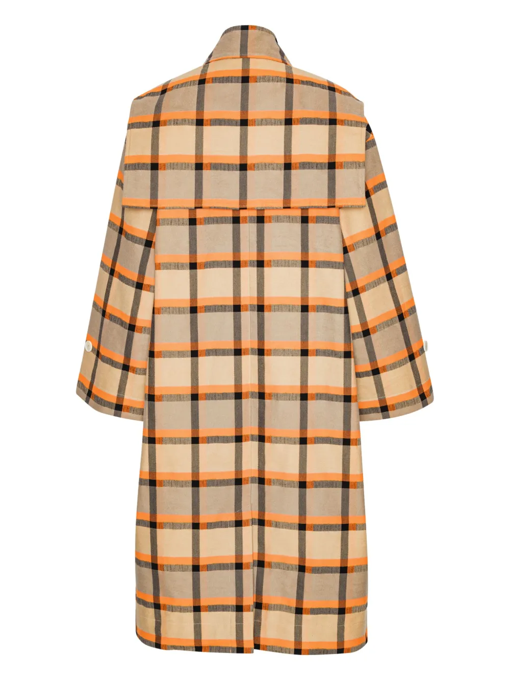 Henrik Vibskov Geruite trenchcoat Geel