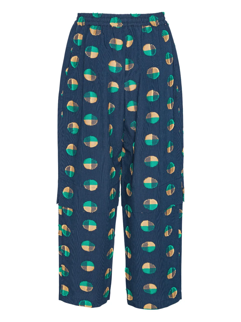 Henrik Vibskov Shants Circular-pattern Drawstring Trousers In Multi