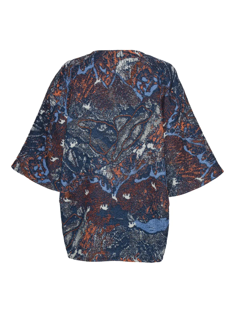 Henrik Vibskov Top met print en cropped mouwen - Blauw