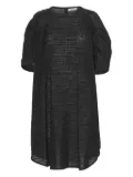 Henrik Vibskov puff-sleeve textured day dress - Black