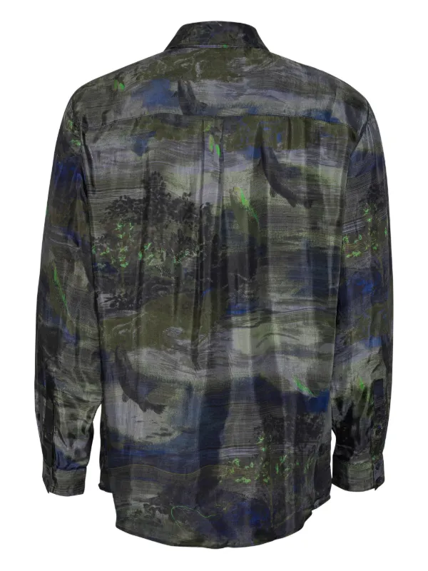 Henrik Vibskov Block long-sleeves Shirt | Green | FARFETCH