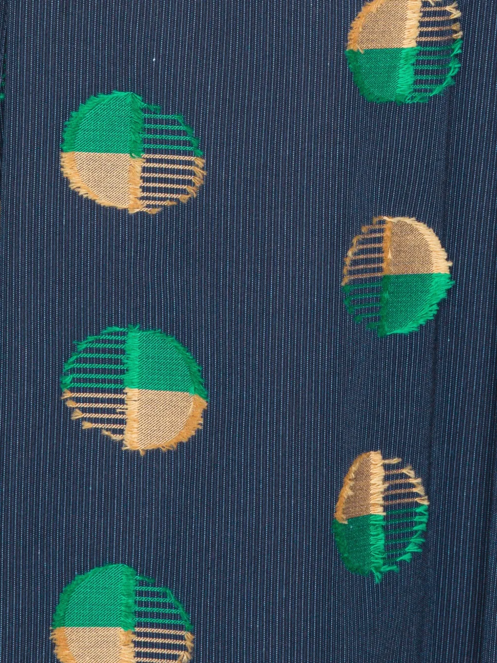Henrik Vibskov Re-Pump midi-jurk met pofmouwen en cirkelprint Blauw