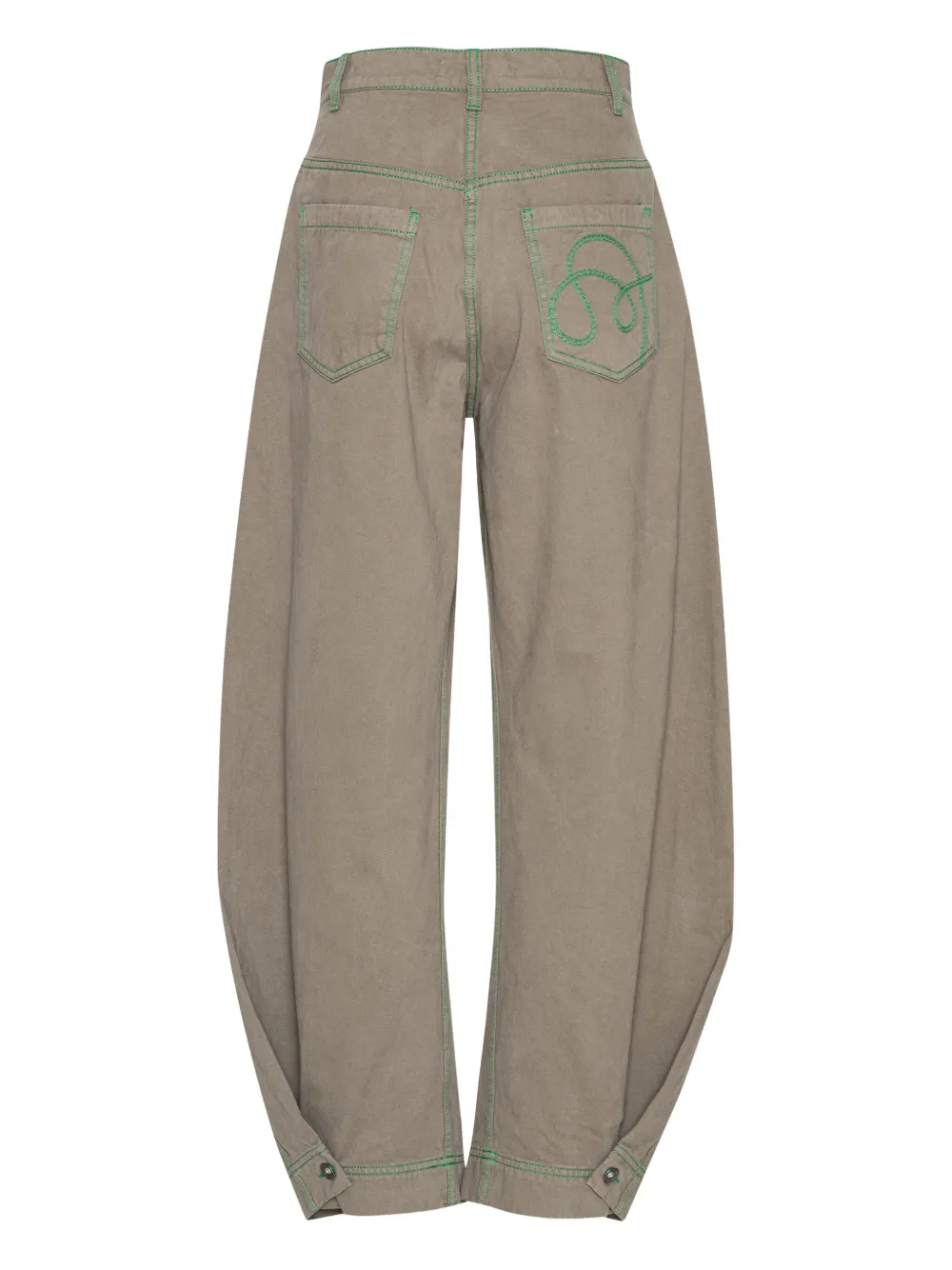 Henrik Vibskov Jeans met contrasterende stiksels Beige