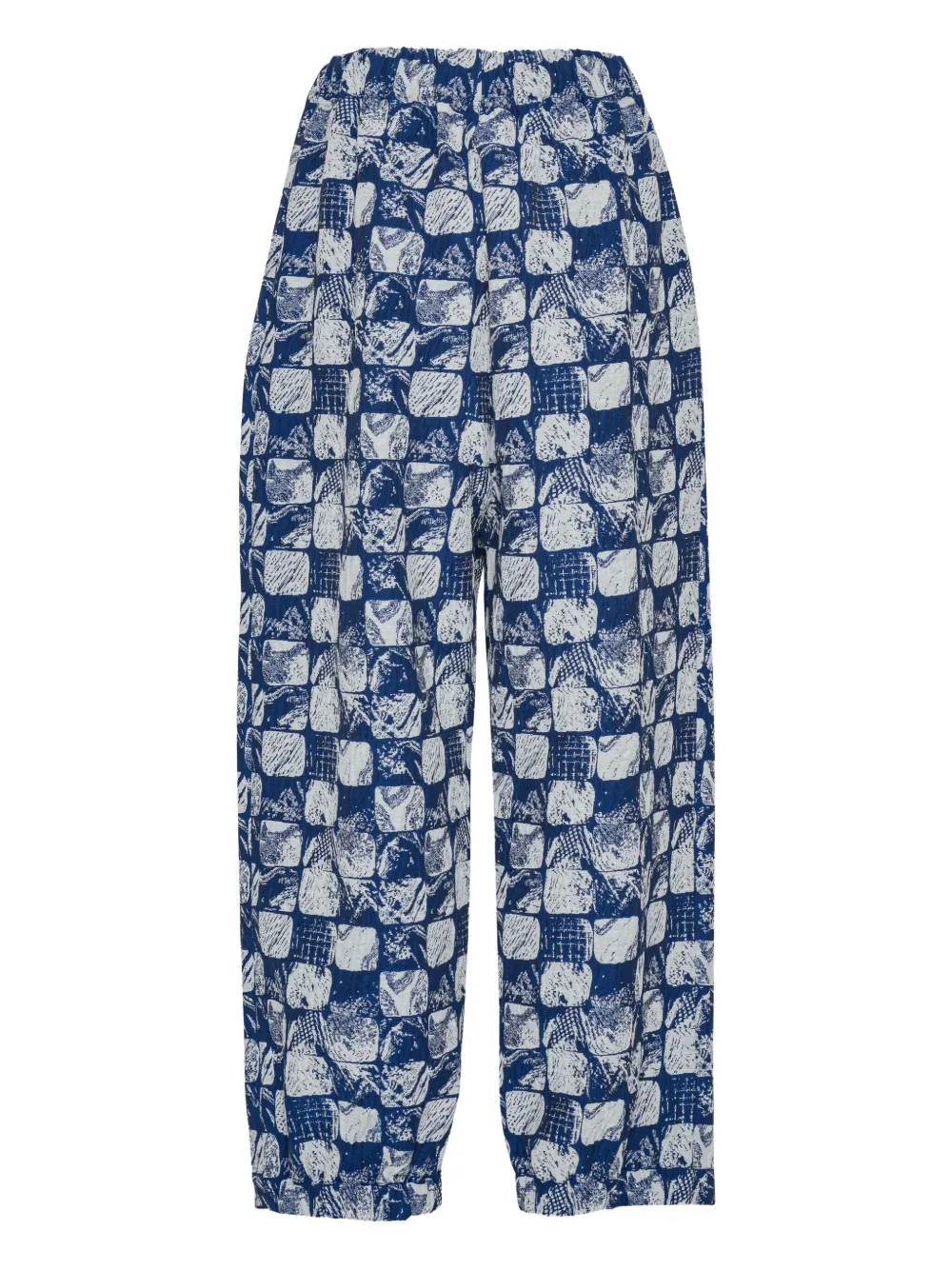 Henrik Vibskov Broek met elastische tailleband en patroon Blauw
