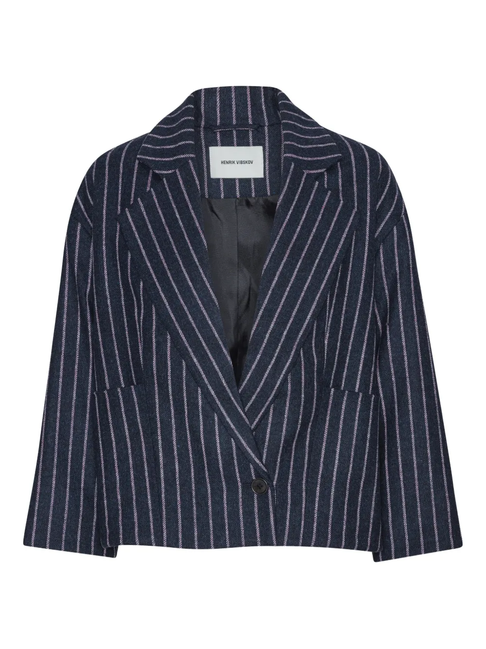 Henrik Vibskov Shady jack met krijtstreep Blauw