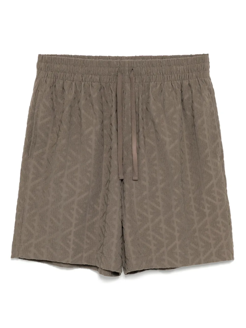 Emporio Armani Shorts met geborduurd logo Bruin