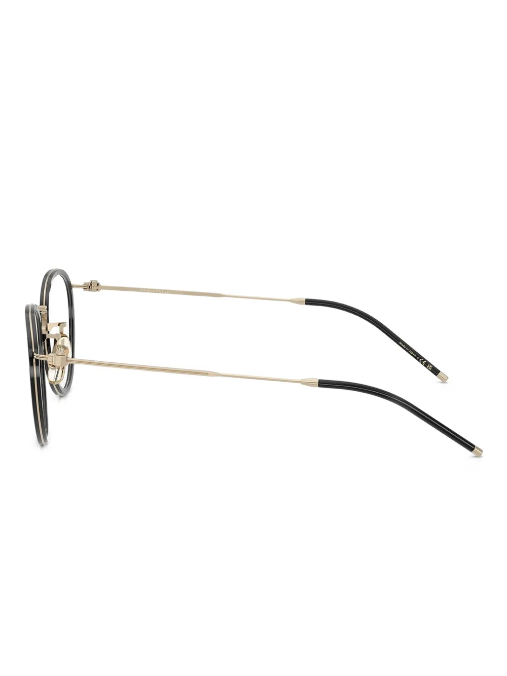 Oliver Peoples Bril met rond montuur Zwart