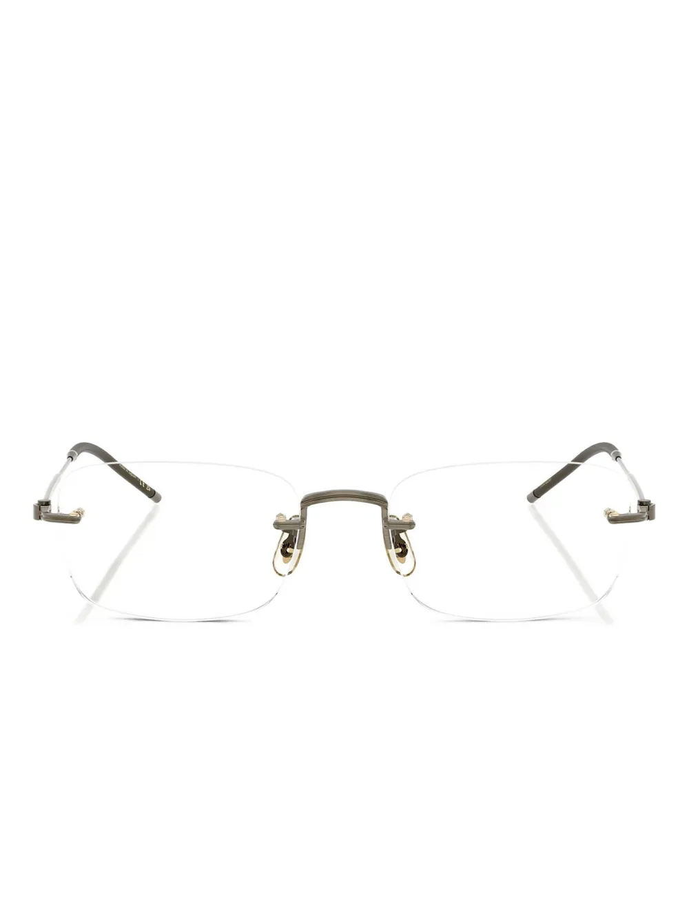 Oliver Peoples TK-10 rectangle-frame glasses - ゴールドトーン Oliver Peoples TK-10 rectangle-frame glasses - ゴールドトーン