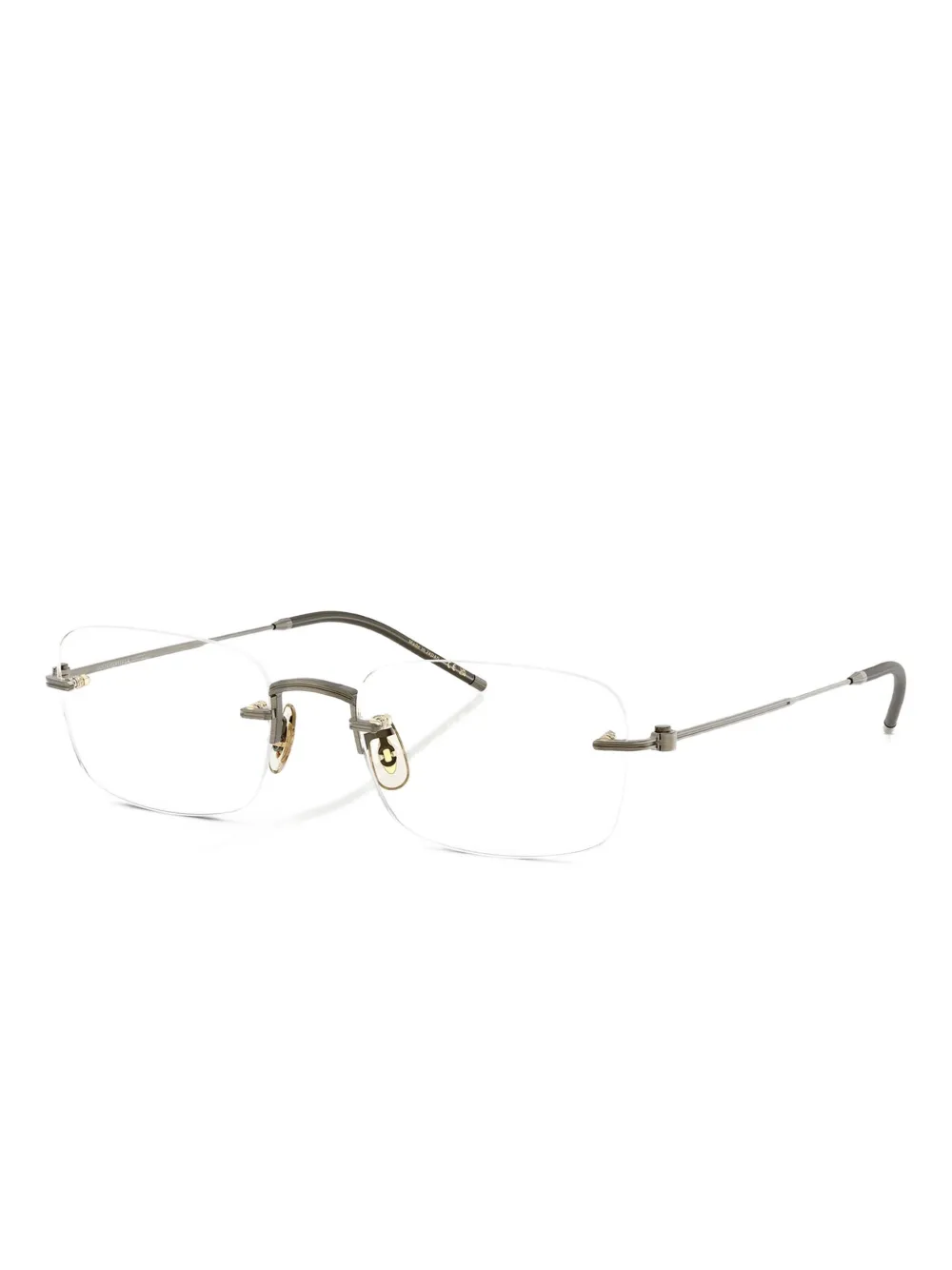 Oliver Peoples TK-10 bril met rechthoekig montuur Goud
