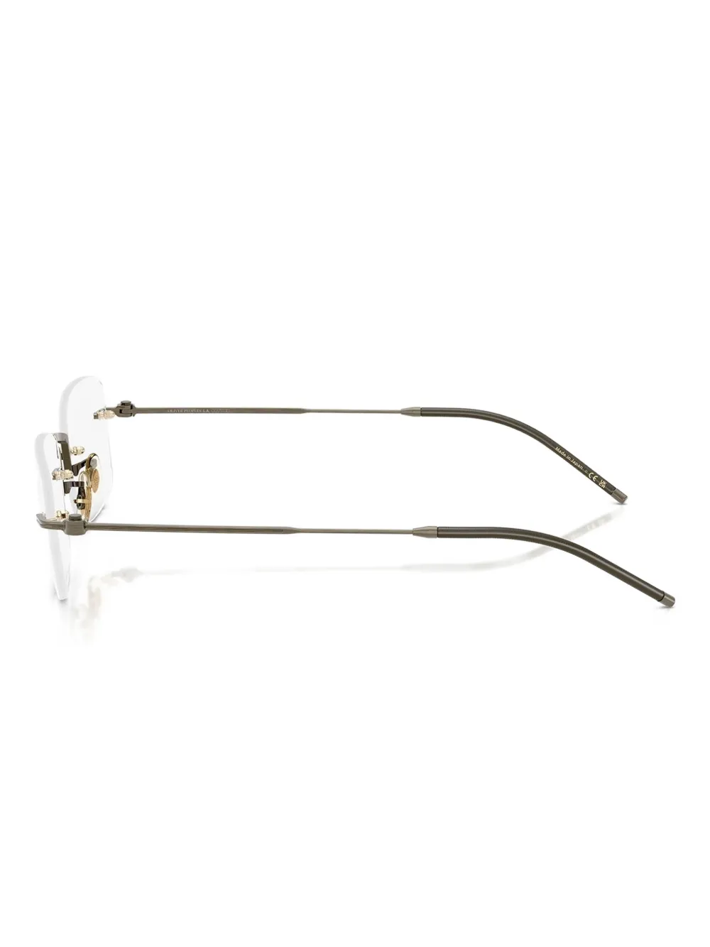 Oliver Peoples TK-10 bril met rechthoekig montuur Goud