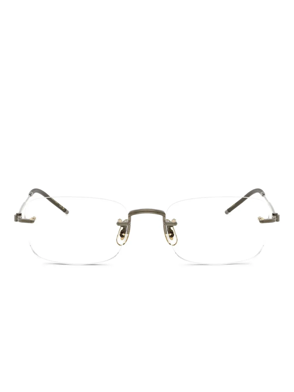 Oliver Peoples TK-10 bril met rechthoekig montuur Goud