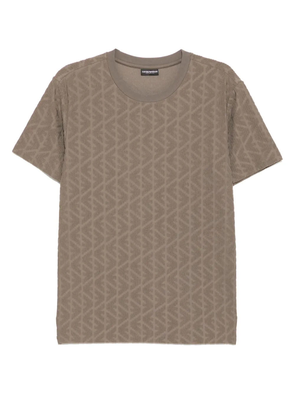 Emporio Armani Getextureerd T-shirt Bruin