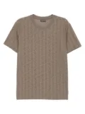 Emporio Armani textured T-shirt - Brown