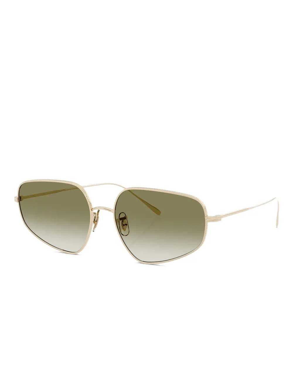 Oliver Peoples Zonnebril met geometrisch montuur Goud