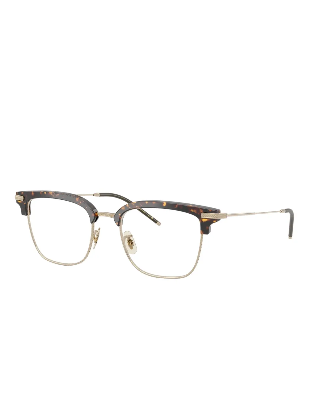 Oliver Peoples tortoise-pattern square-frame glasses | Men | Image 2